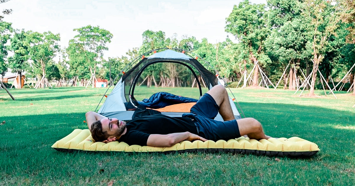 Inflatable Camping Sleeping Pad with Built-in Pump, Extra Thickness and Wide Plus - Airlive2000P