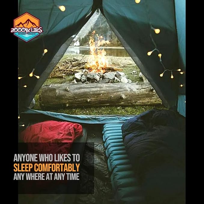 Camping Inflatable Sleeping Pad with Built-in Pump, Extra Thickness - AIRLIVE2000