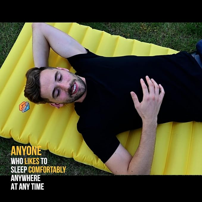 Inflatable Camping Sleeping Pad with Built-in Pump, Extra Thickness and Wide Plus - Airlive2000P