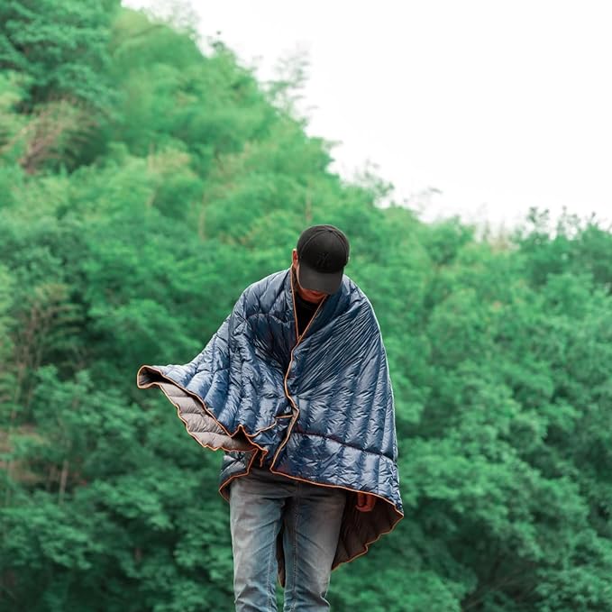 Ultralight Down-filled Camping Blanket - Dark Blue