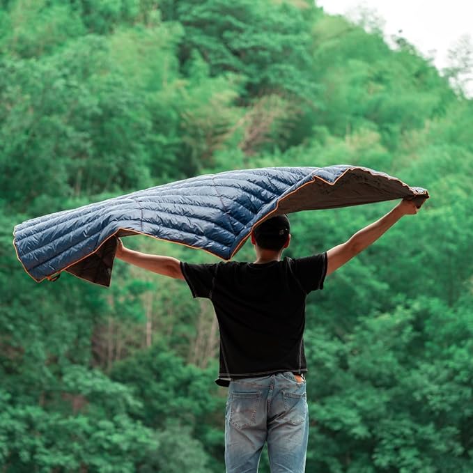 Ultralight Down-filled Camping Blanket - Dark Blue