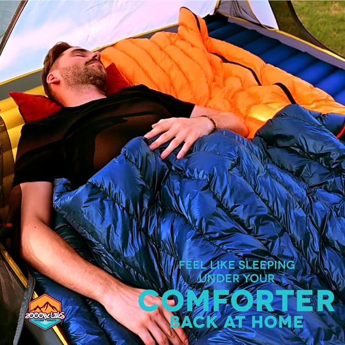 Ultralight Backpacking 32-50F Down Sleeping Bag - Navy