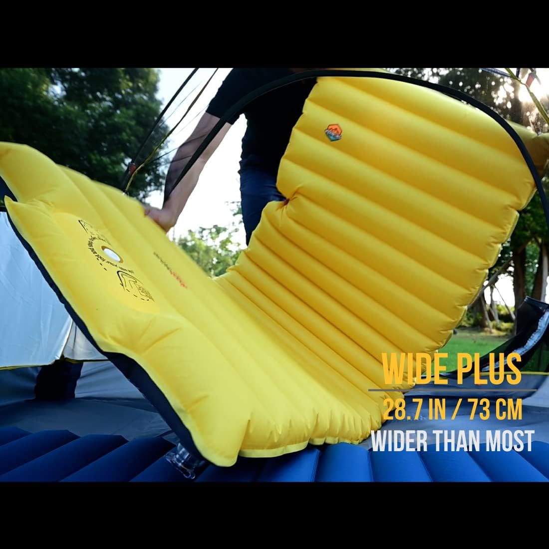 Inflatable Camping Sleeping Pad with Built-in Pump, Extra Thickness and Wide Plus - Airlive2000P