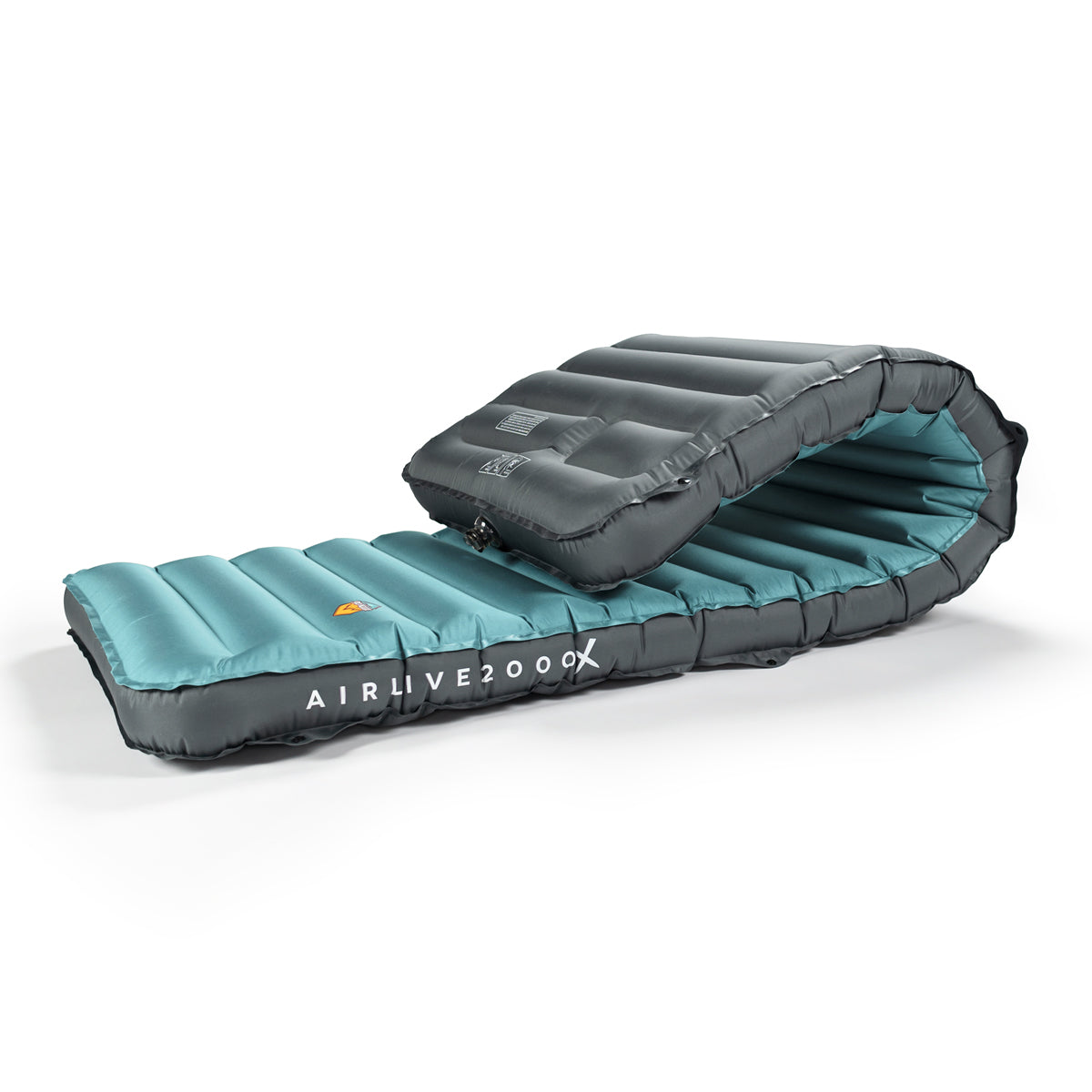 3D Wrapping Inflatable Camping Sleeping Pad with Built-in Pump - Fantasy Blue