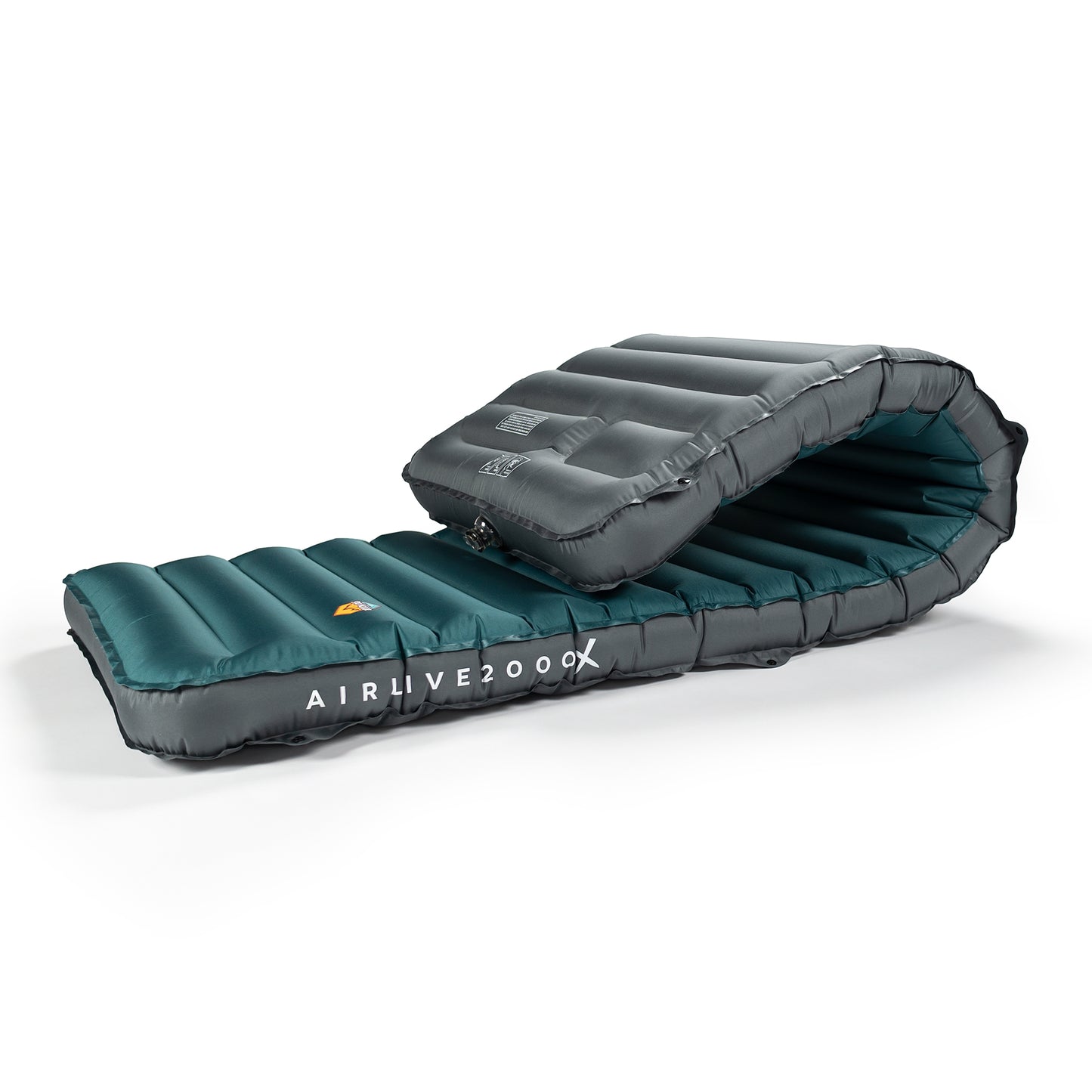 3D Wrapping Inflatable Camping Sleeping Pad with Built-in Pump - Deep Sea