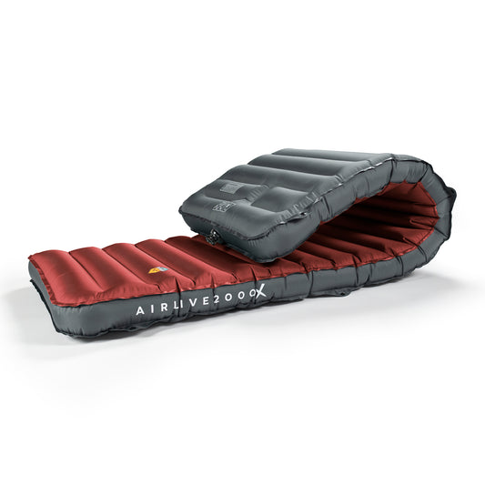 3D Wrapping Inflatable Camping Sleeping Pad with Built-in Pump - Chili Pepper