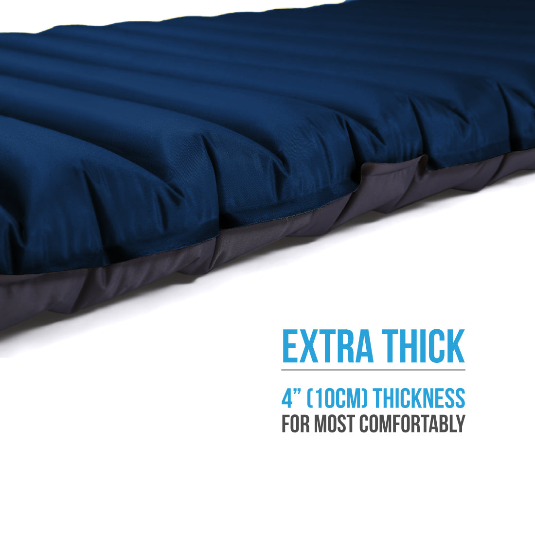 Inflatable Camping Sleeping Pad with Built-in Pump, Extra Thickness and Wide Plus - Airlive2000P