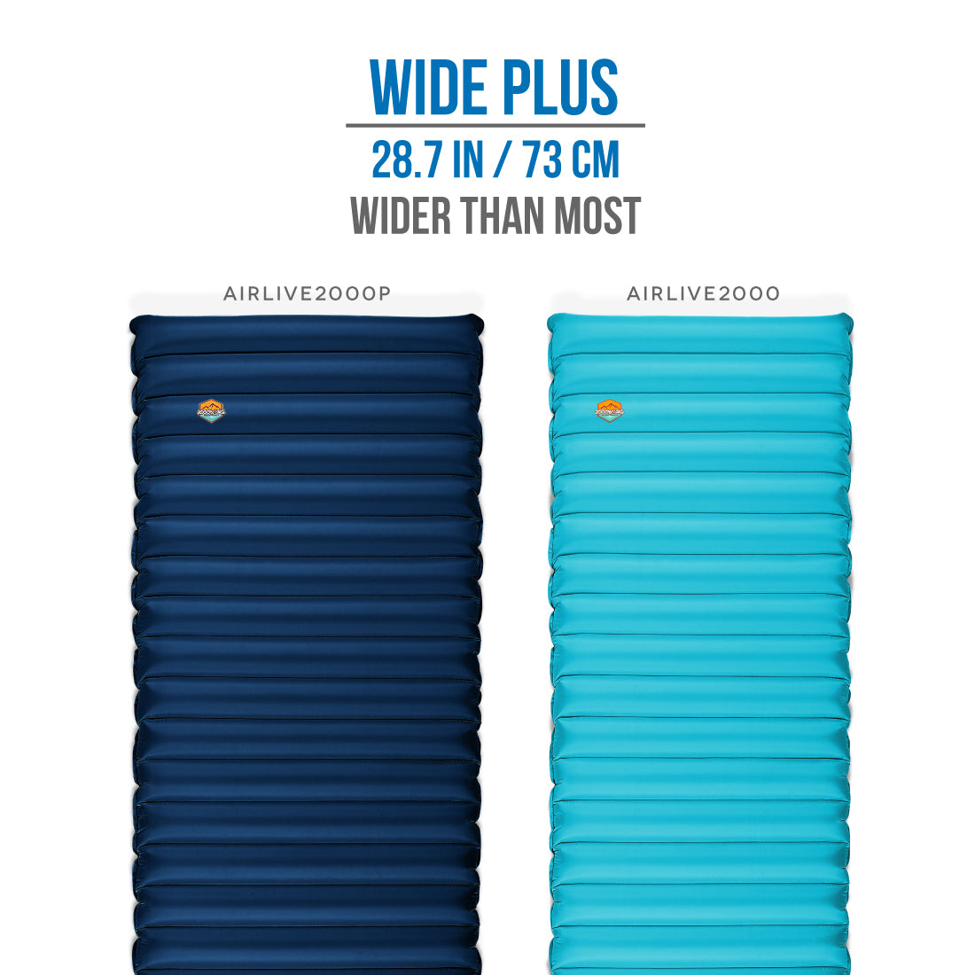 Inflatable Camping Sleeping Pad with Built-in Pump, Extra Thickness and Wide Plus - Airlive2000P