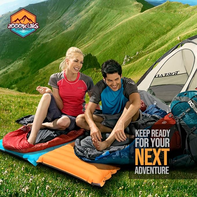 Camping Inflatable Sleeping Pad with Built-in Pump, Extra Thickness - AIRLIVE2000