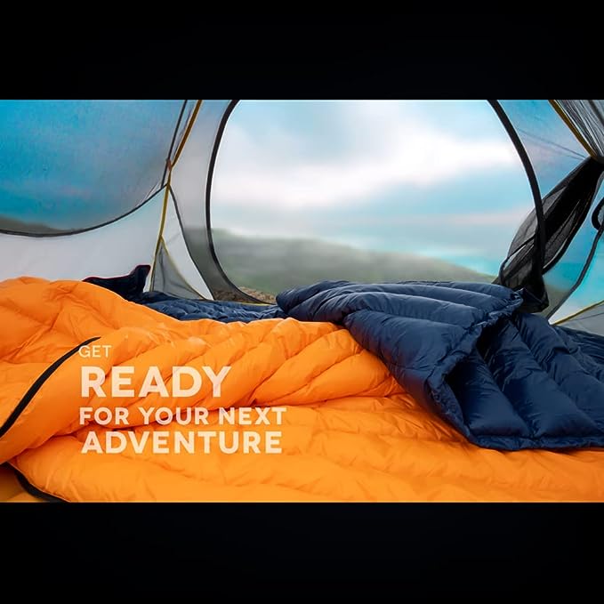 Ultralight Backpacking 32-50F Down Sleeping Bag - Orange