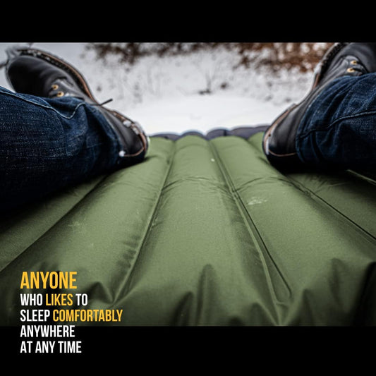 Inflatable Camping Sleeping Pad with Built-in Pump, Extra Thickness and Wide Plus - Airlive2000P