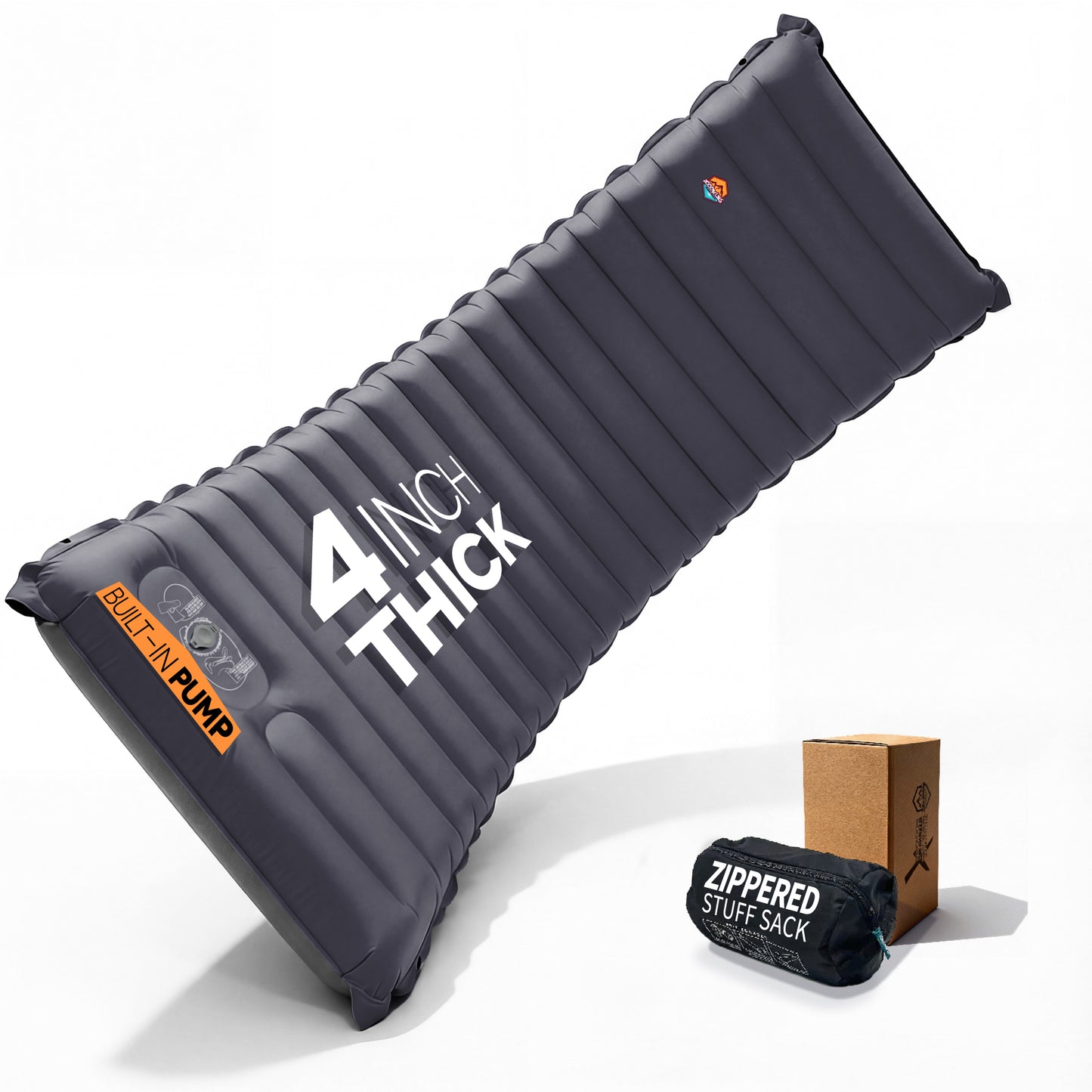 Camping Inflatable Sleeping Pad with Built-in Pump, Extra Thickness - AIRLIVE2000