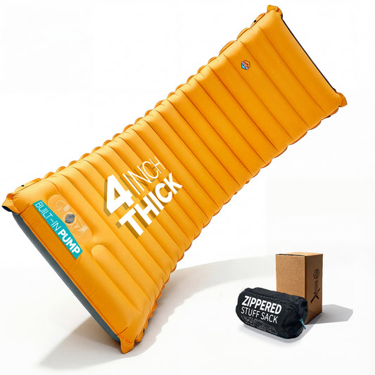 Camping Inflatable Sleeping Pad with Built-in Pump, Extra Thickness - AIRLIVE2000