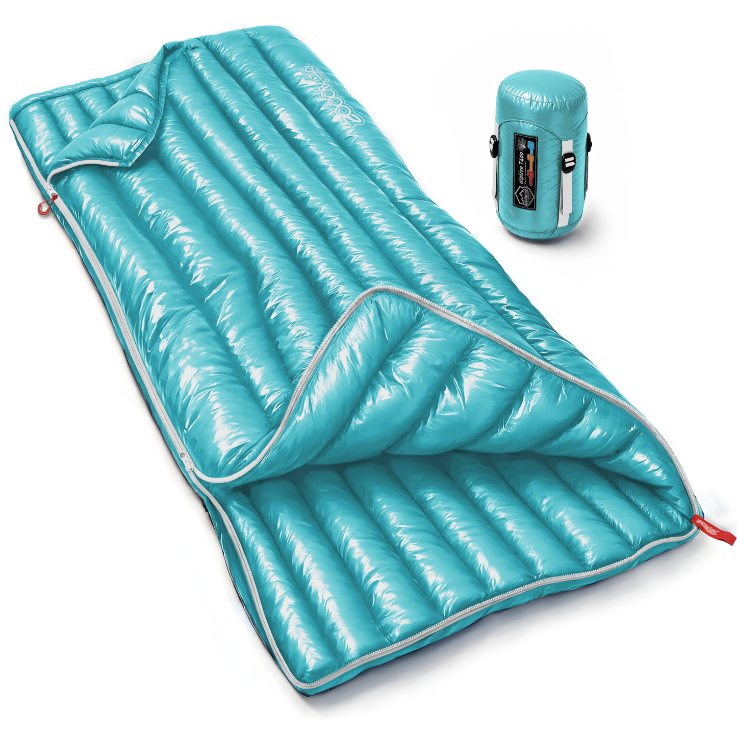 Ultralight Backpacking 32-50F Down Sleeping Bag  - Fantasy Blue