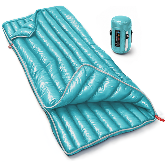 Ultralight Backpacking 32-50F Down Sleeping Bag  - Fantasy Blue
