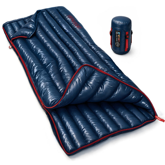 Ultralight Backpacking 32-50F Down Sleeping Bag - Navy