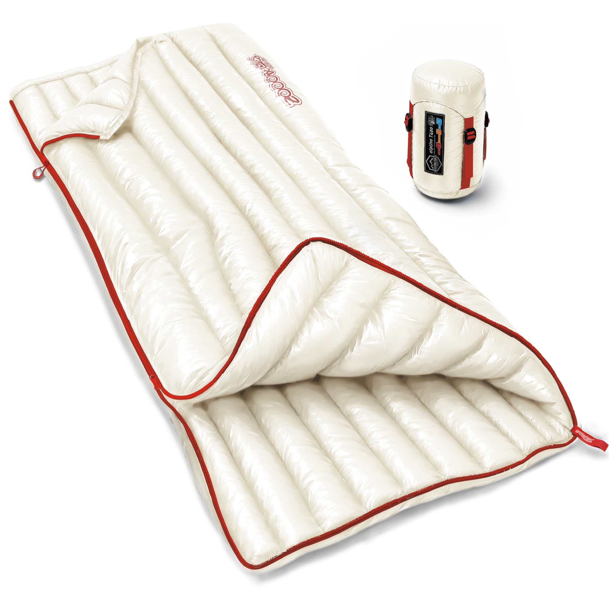 ALPLIVE T400 Ultralight Down Sleeping Bag - White