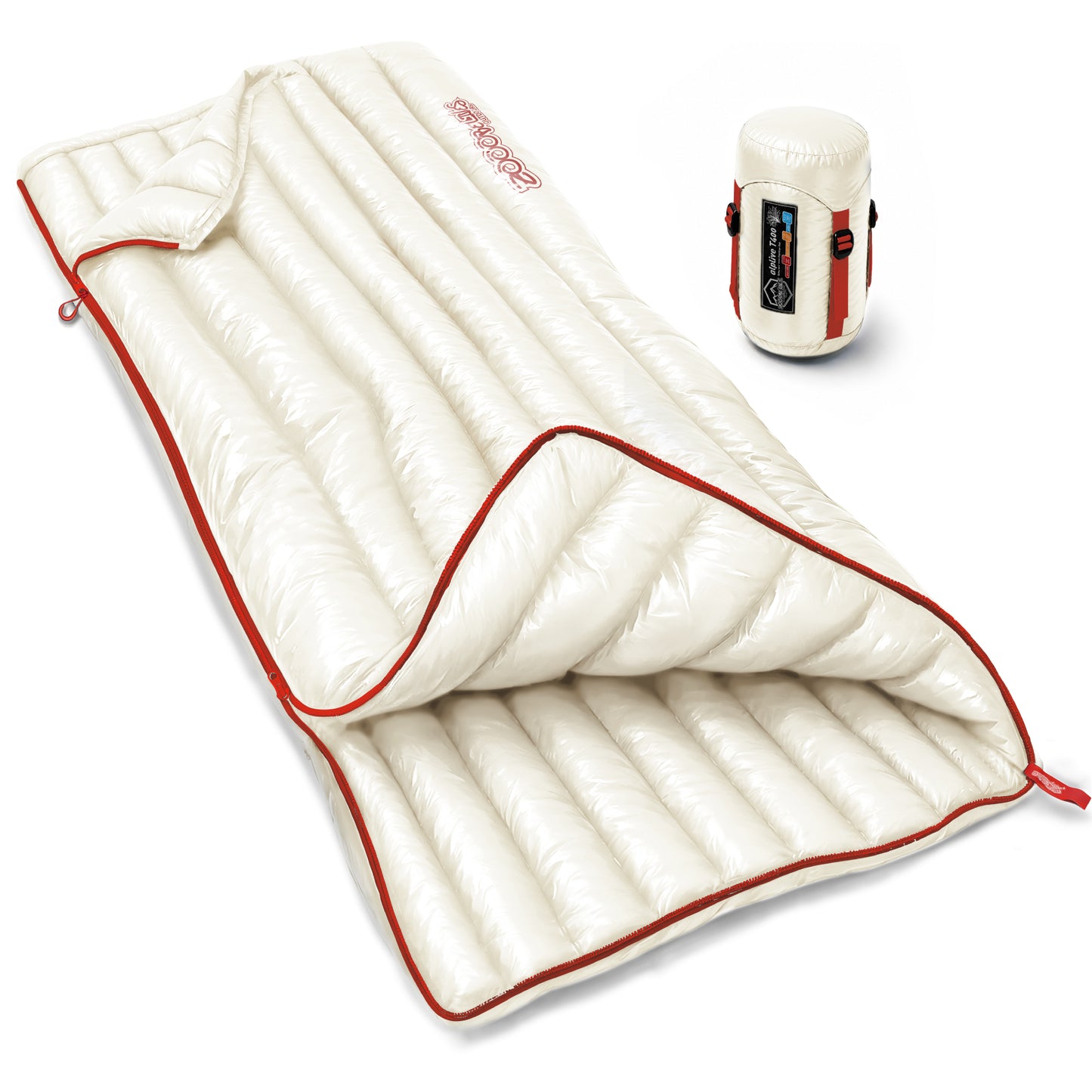 Ultralight Backpacking 32-50F Down Sleeping Bag - White