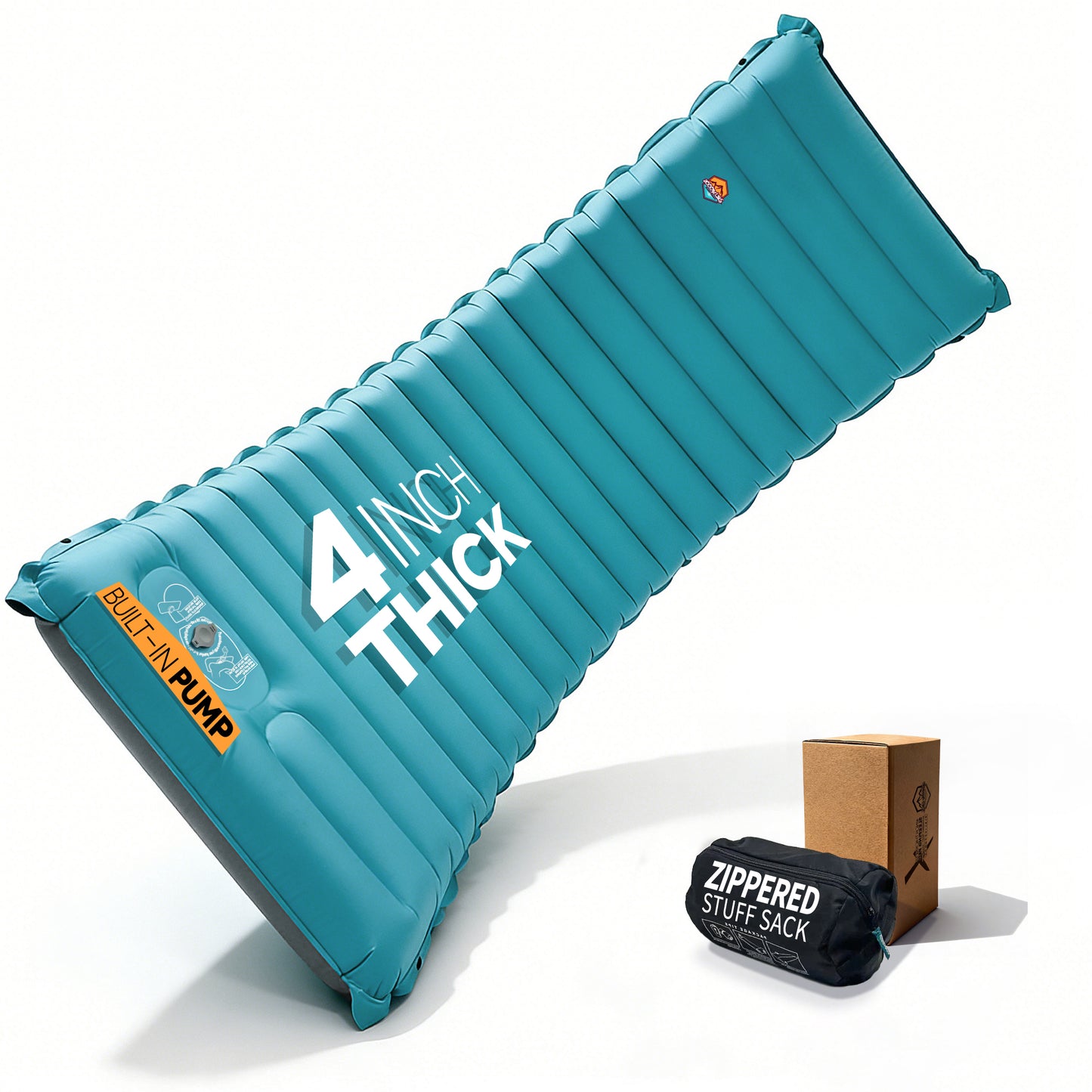 Camping Inflatable Sleeping Pad with Built-in Pump, Extra Thickness - AIRLIVE2000