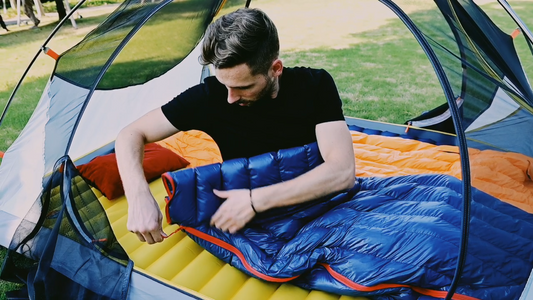 Ultralight Backpacking 32-50F Down Sleeping Bag - Orange