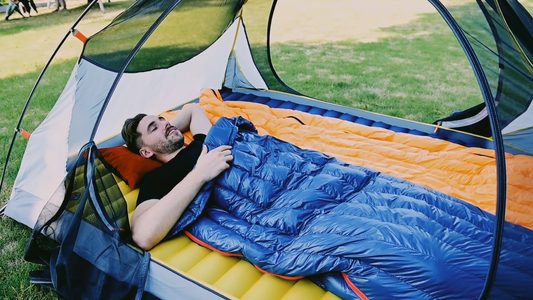 Ultralight Backpacking 32-50F Down Sleeping Bag  - Fantasy Blue
