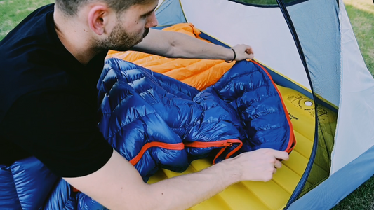 Ultralight Backpacking 32-50F Down Sleeping Bag - Navy